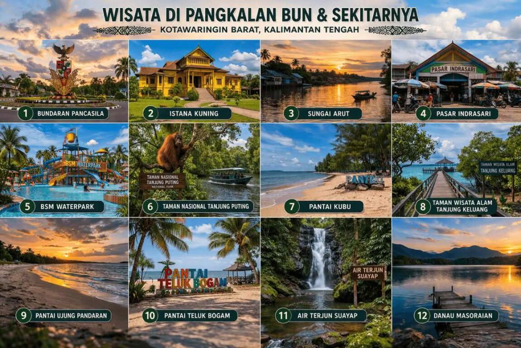12 Destinasi Wisata Menarik di Pangkalan Bun dan Sekitarnya, Kotawaringin Barat